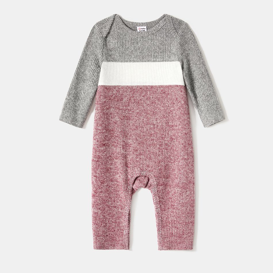 Familien-Looks Langärmelig Familien-Outfits Sets Farbblock big image 17