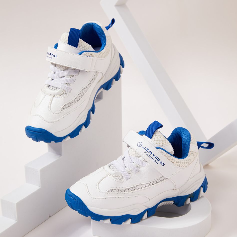 حذاء رياضي للأطفال الصغار / الأطفال بلونين شبكيين أبيض big image 2