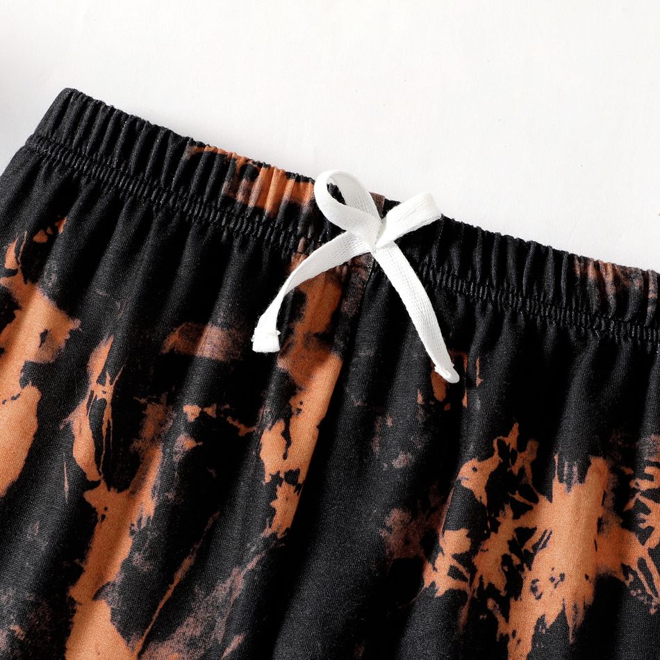 Kid Boy Casual Tie Dyed Elasticized Sweatpants Black big image 3