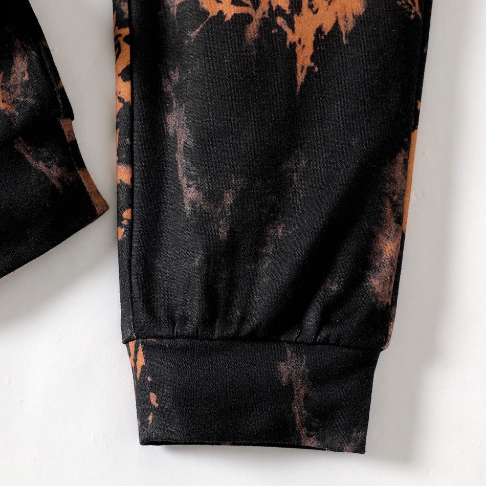 Kid Boy Casual Tie Dyed Elasticized Sweatpants Black big image 5