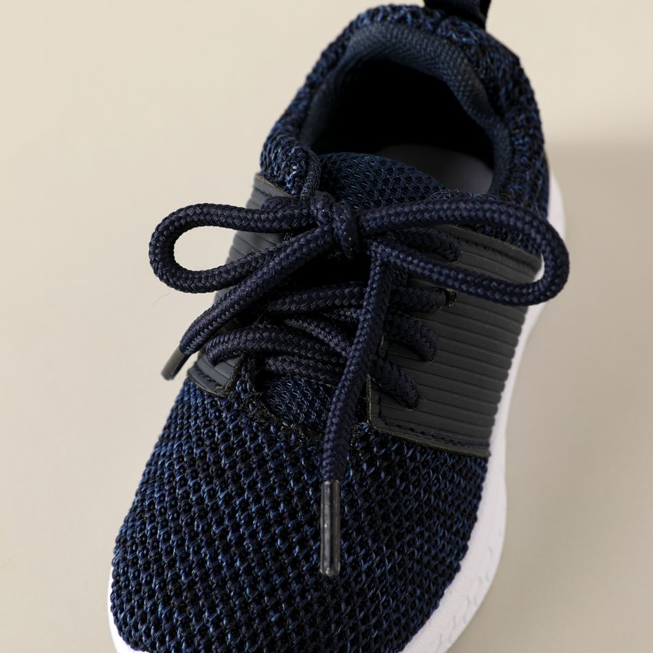 Toddler / Kid Flying Woven Panel Lace Up Sneakers Navy big image 4