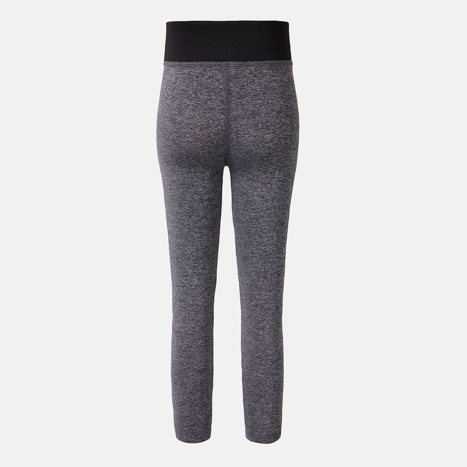 Activewear Toddler Girl Colorblock High Waist Leggings flowergrey big image 3