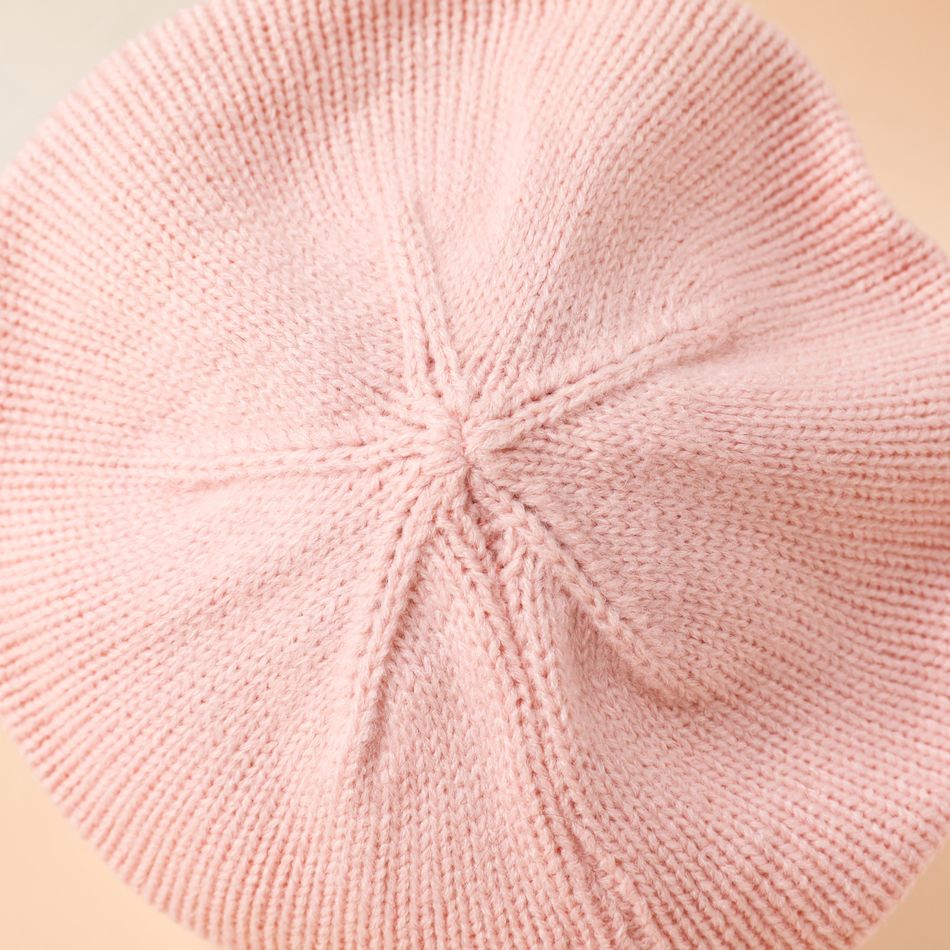 Baby / Toddler Solid Knitted Beret Pink big image 7