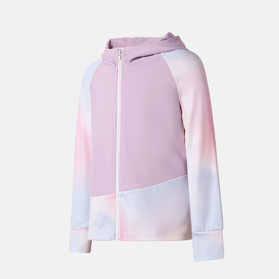 Kleinkinder Unisex Mit Kapuze Sportlich Mäntel/Jacken rosa big image 3