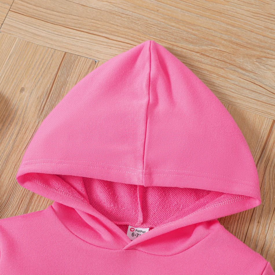 2pcs Kid Girl Striped Pink Hoodie Sweatshirt and Pants Set Pink big image 5