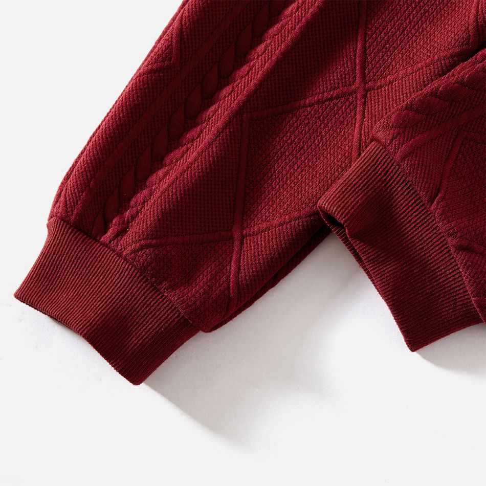 Look de família Manga comprida Conjuntos de roupa para a família Conjuntos vinho vermelho big image 10
