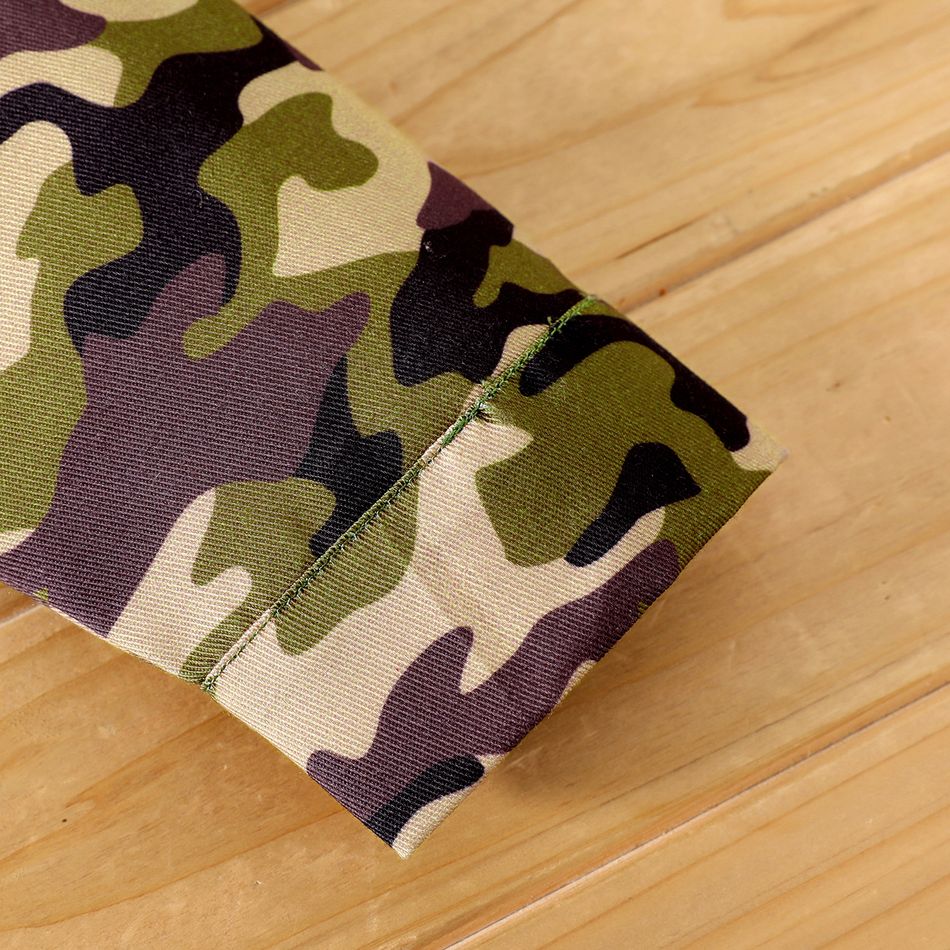 camisa de manga comprida de algodão com capuz estampado de camuflagem para menino Camuflado big image 4