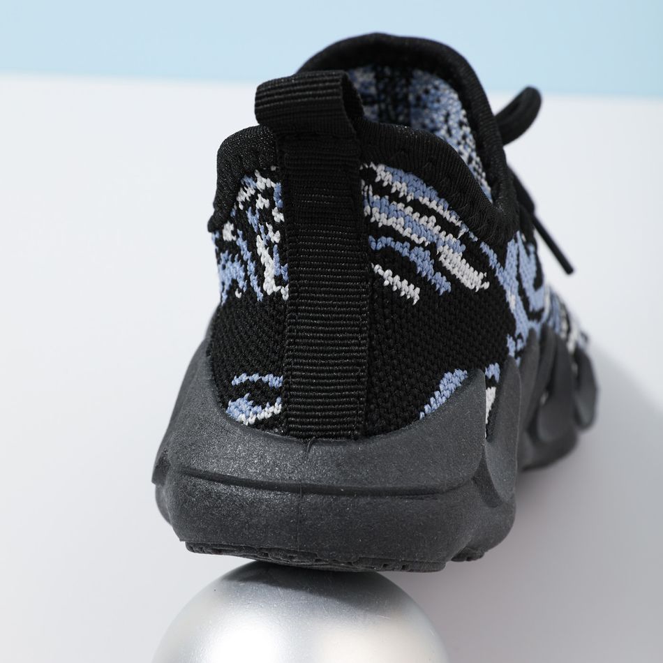 Toddler / Kid Lace Up Breathable Flying Woven Sneakers Black