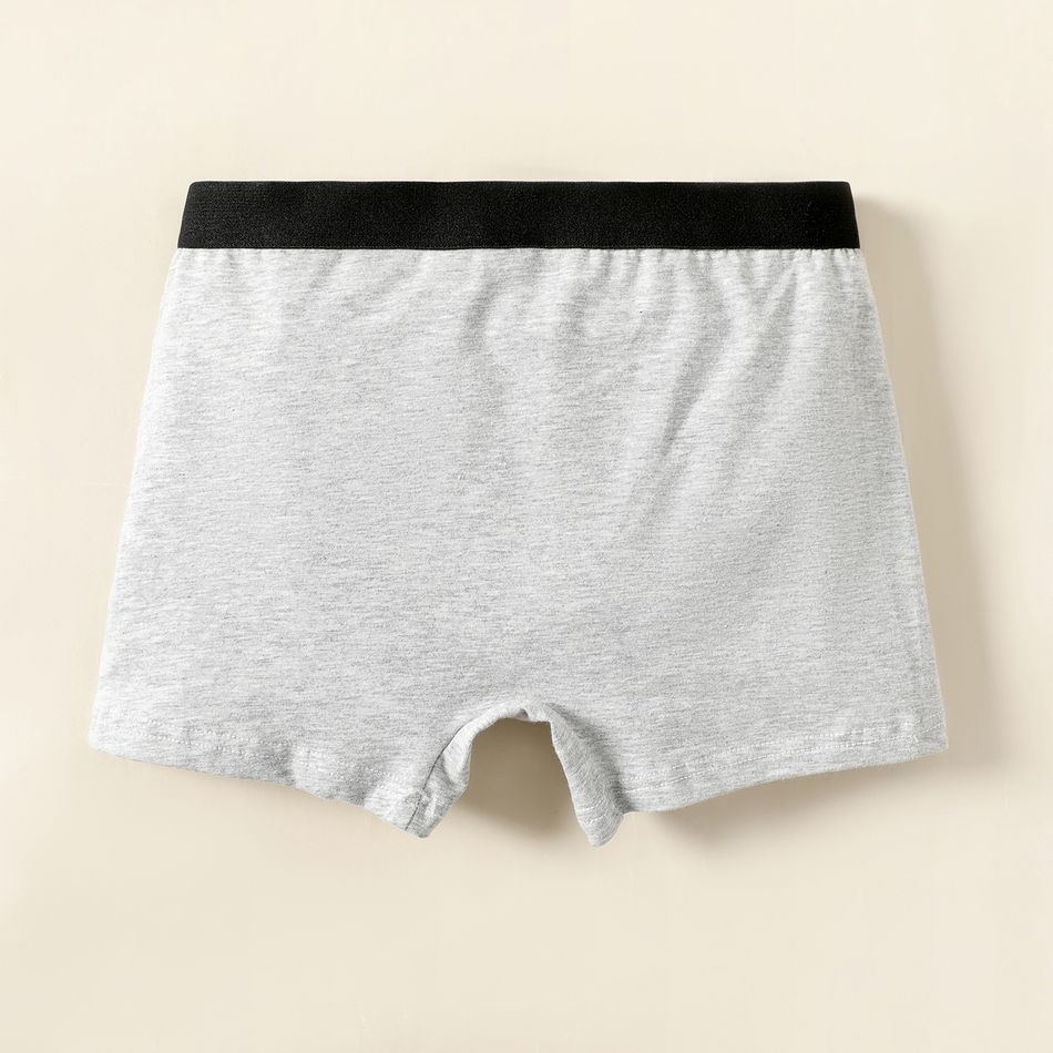 3-Pack Kid Boy Solid Color Cotton Underwear Boxer Briefs Multi-color big image 11