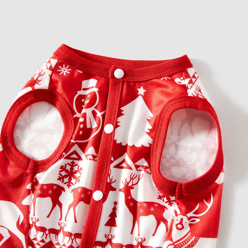 Noël Look Familial Manches longues Tenues de famille assorties Pyjamas (Flame Resistant) rouge blanc