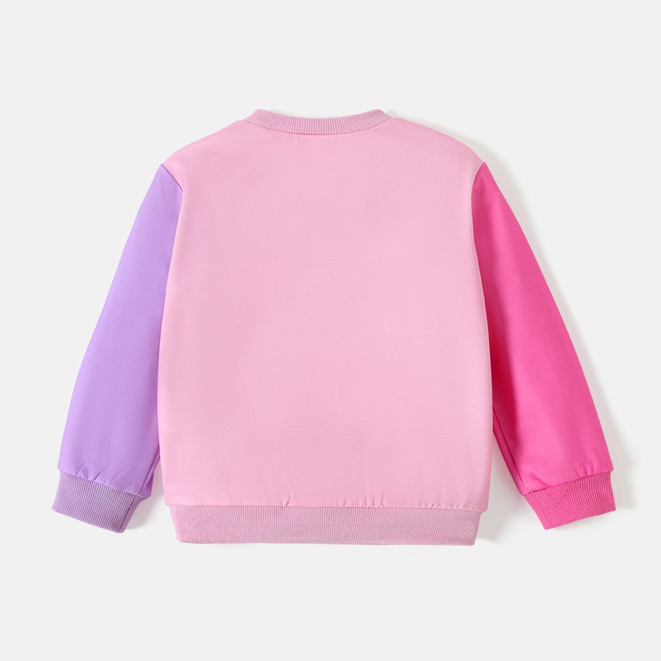 Peppa Pig Toddler Girl Colorblock Pullover Sweatshirt pinkpurple big image 2