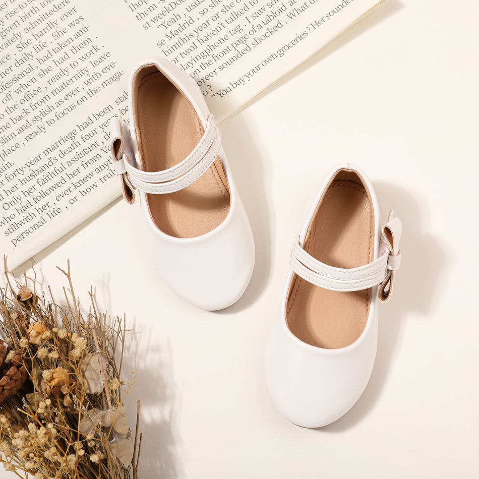 Toddler / Kid Bow Velcro White Mary Jane Shoes White