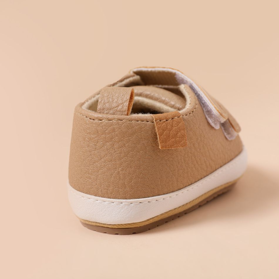 Baby / Toddler Minimalist Solid Velcro Prewalker Shoes Khaki big image 5