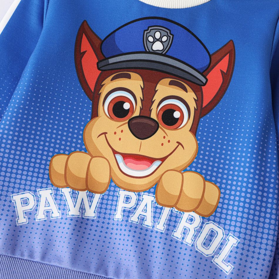 PAW Patrol 2pcs Toddler Girl/Boy Letter Print Pullover Sweatshirt and Pants Set Blue big image 4