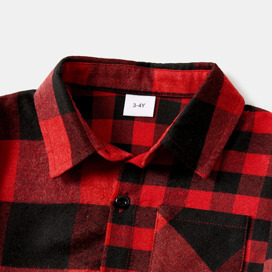 Look de família Manga comprida Conjuntos de roupa para a família Conjuntos vermelho preto big image 19