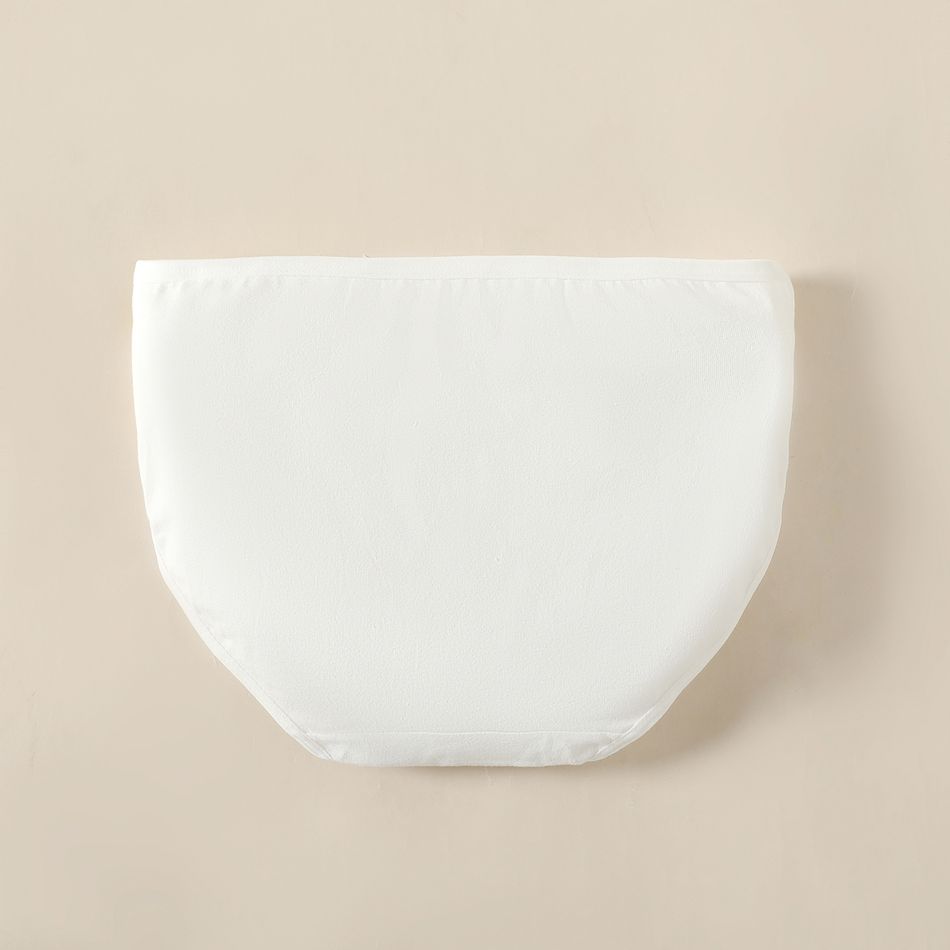 Kid Girl Bowknot Decor Solid Color Cotton Underwear Briefs White big image 3