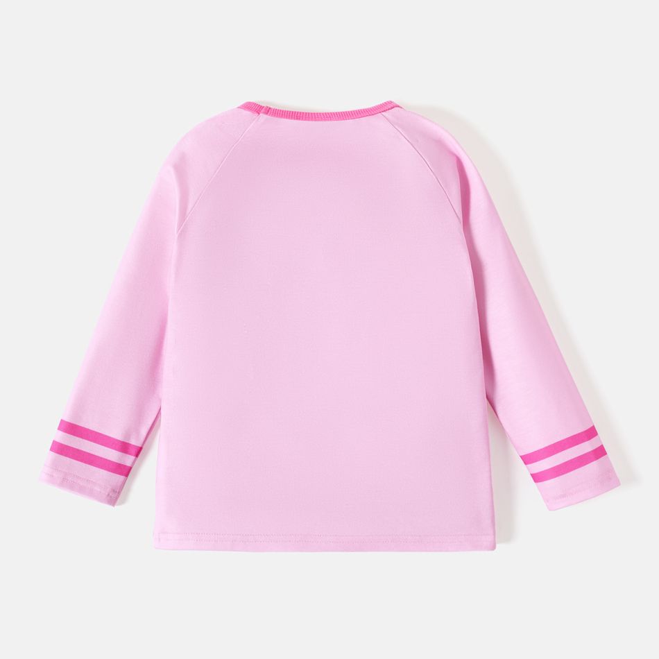 Peppa Pig 1 Stück Kleinkinder Unisex Kindlich Schwein Langärmelig T-Shirts rosa big image 2