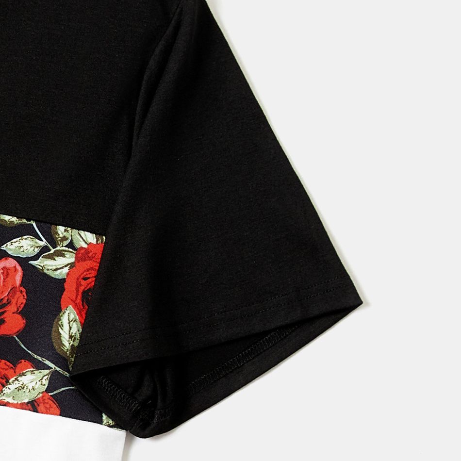 Dia da Mãe Look de família Flor grande Manga curta Conjuntos de roupa para a família Conjuntos vermelho preto big image 14