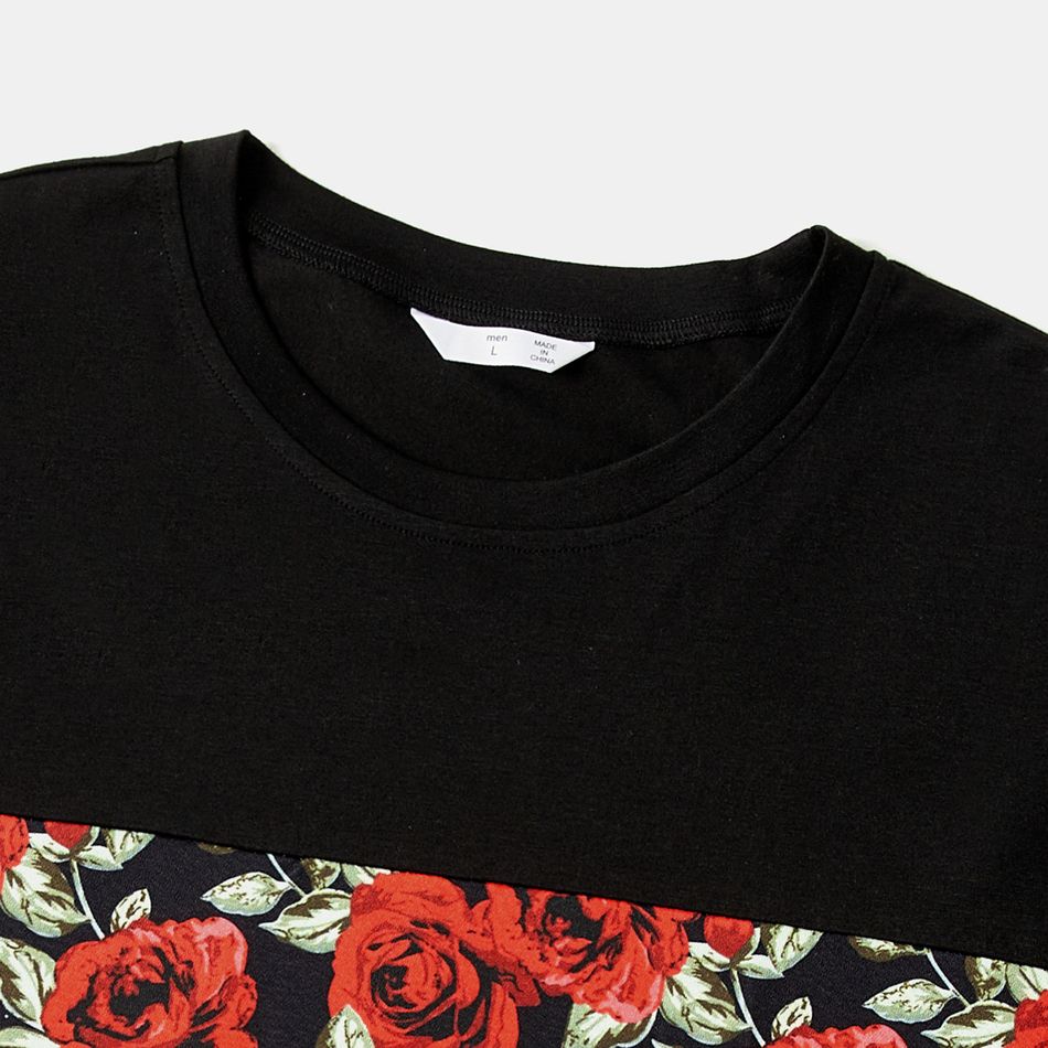 Dia da Mãe Look de família Flor grande Manga curta Conjuntos de roupa para a família Conjuntos vermelho preto big image 13