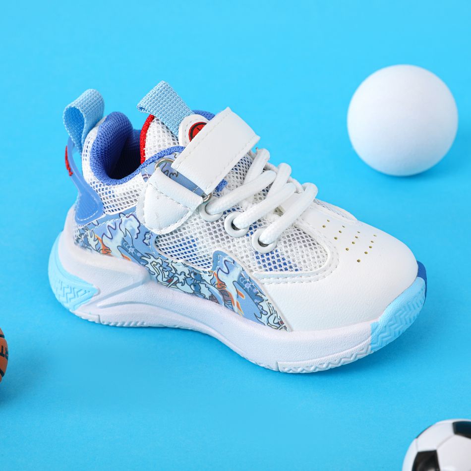 Toddler Boys Graphic Mesh Breathable Blue Sneakers Blue big image 3