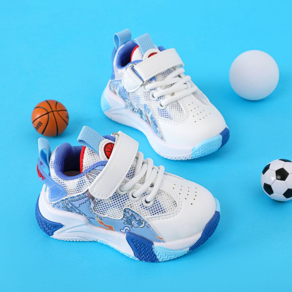 Toddler Boys Graphic Mesh Breathable Blue Sneakers Blue big image 2
