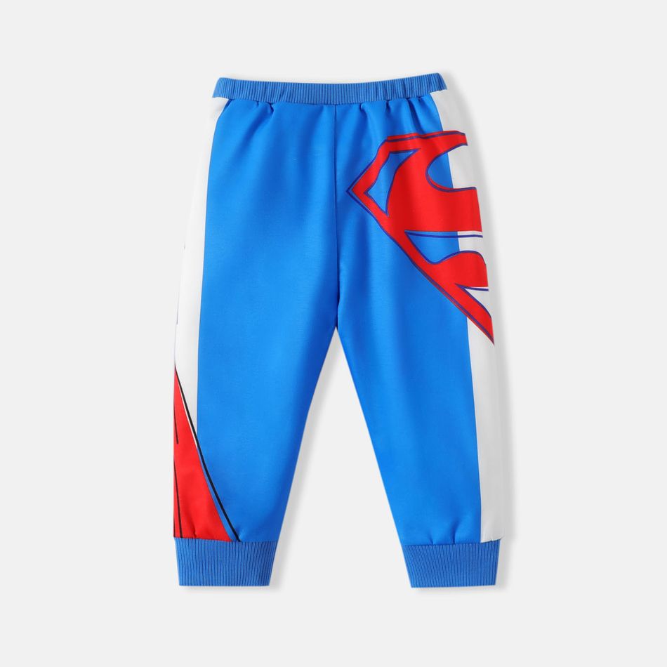 Superman Baby Boy Colorblock Graphic Sweatpants Blue big image 5