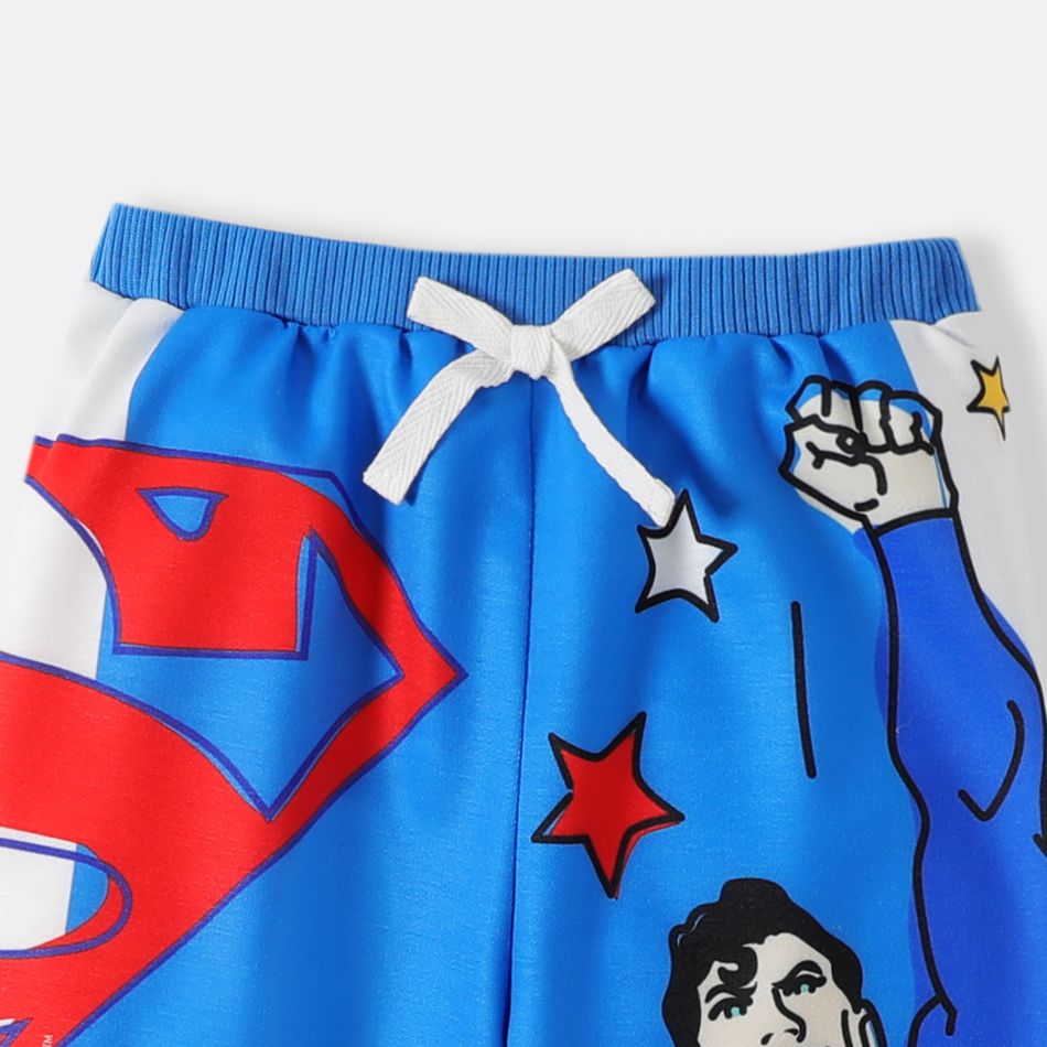 calça de moletom com estampa colorblock superman bebê menino Azul big image 2