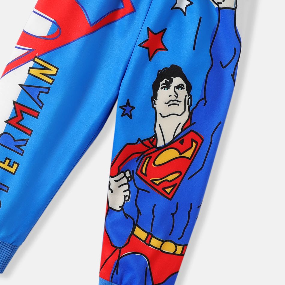 Superman Baby Boy Colorblock Graphic Sweatpants Blue big image 3