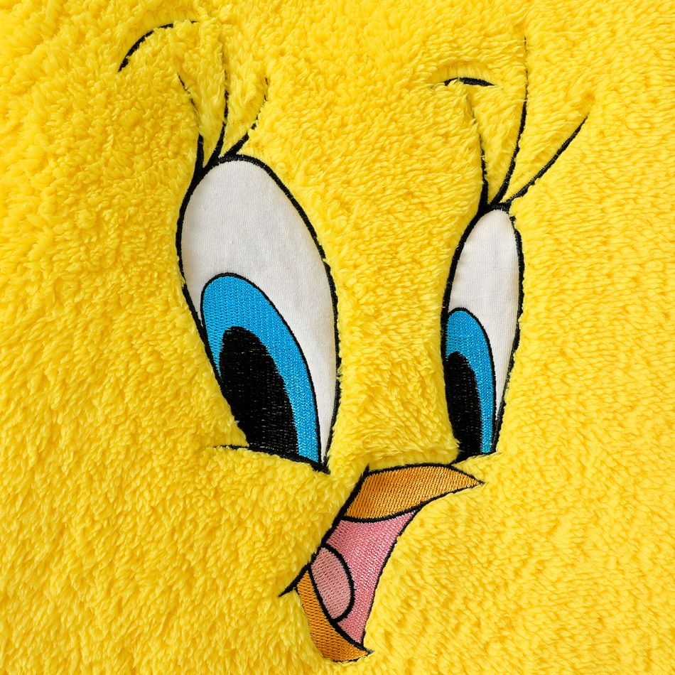 Looney Tunes Kid Girl Tweety Embroidered Fleece Sweatshirt Yellow big image 3