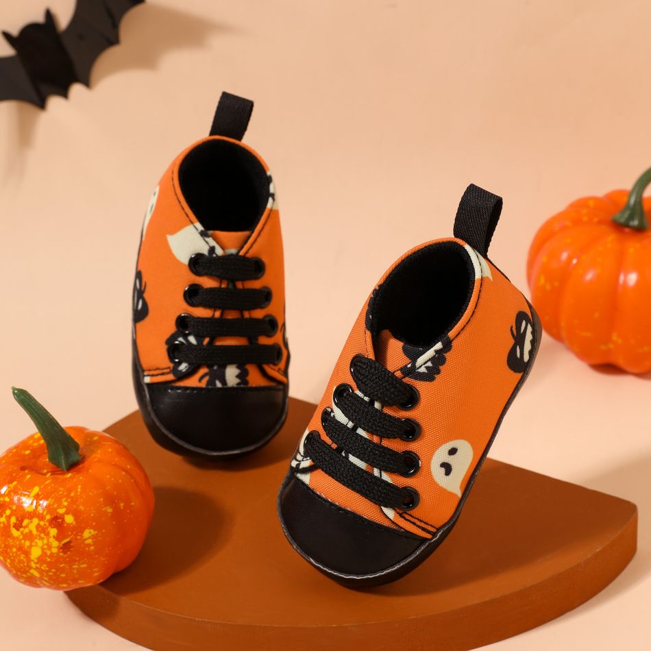 Baby / Toddler Halloween Lace Up Prewalker Shoes Black big image 2