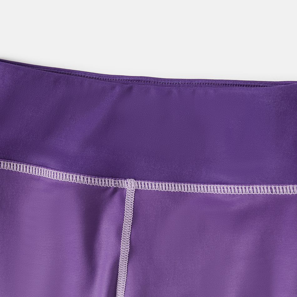 Activewear Toddler Girl Gradient Color High Waist Leggings Blue big image 4