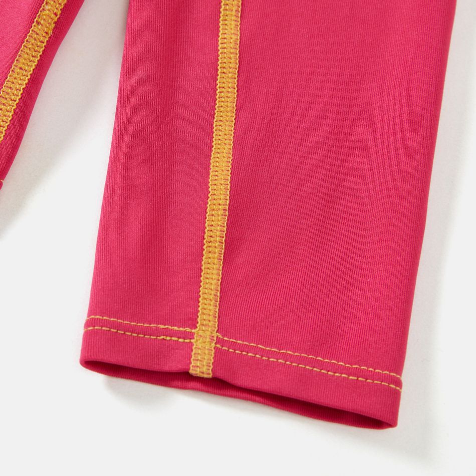 Activewear Toddler Girl Solid Color Long Raglan Sleeve Tee Roseo big image 6
