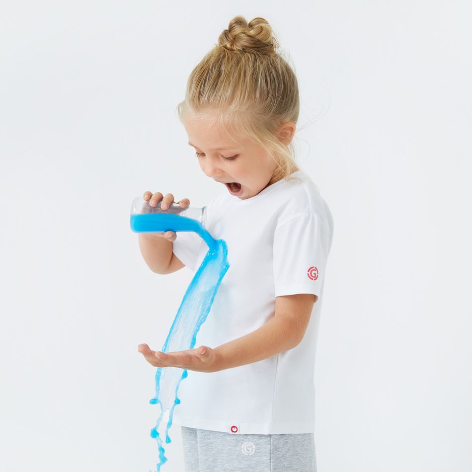 Go-Neat Water Repellent and Stain Resistant Sibling Matching Solid Short-sleeve Tee White