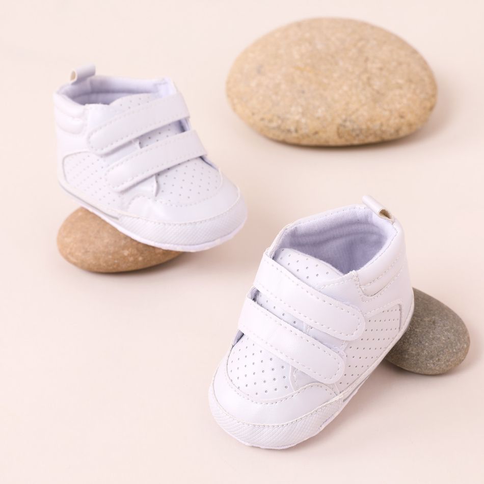 Baby / Toddler Double Velcro Breathable Prewalker Shoes White big image 2