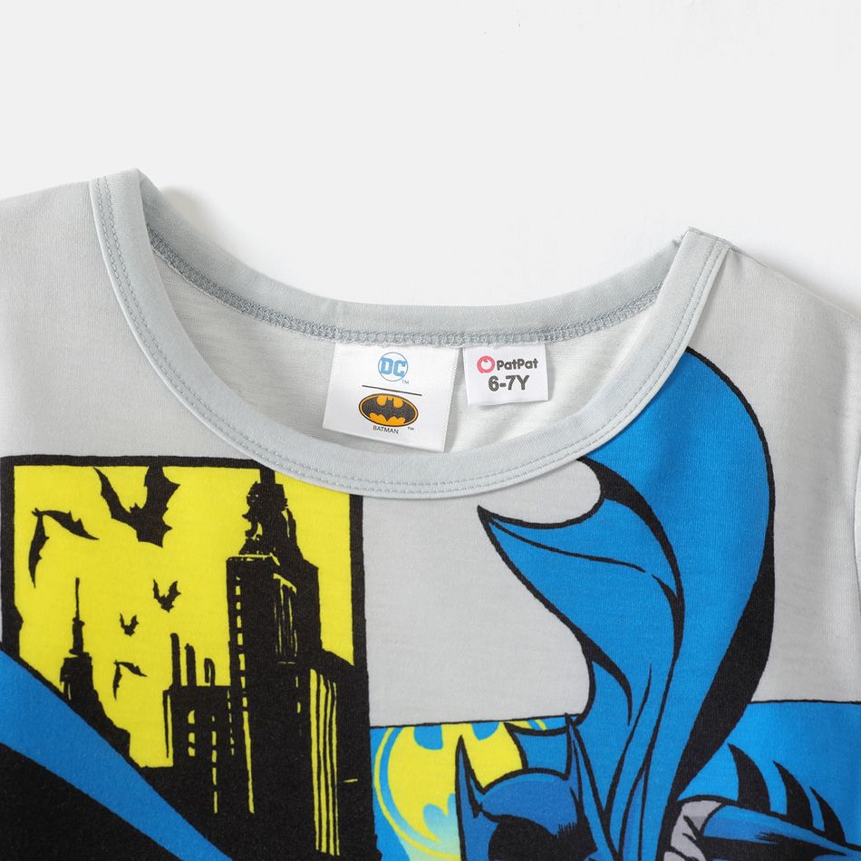 Batman Kid Boy Character Print Long-sleeve Tee Grey big image 6