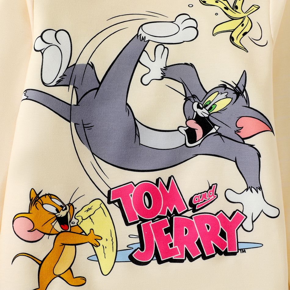 Tom and Jerry Kid Girl Pullover Sweatshirt Beige big image 2