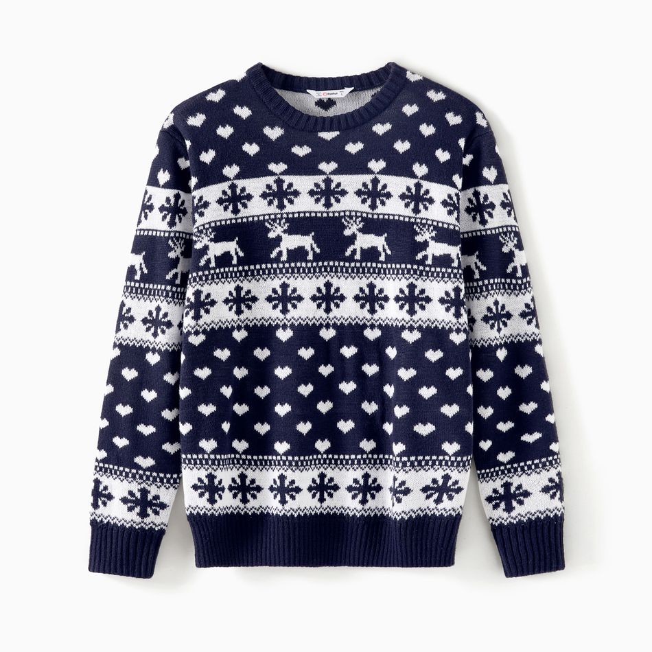 Christmas Family Matching Allover Pattern Long-sleeve Knitted Sweaters REDWHITE big image 2