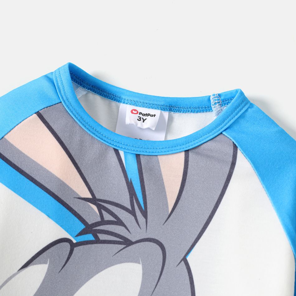 Looney Tunes Enfant en bas âge Unisexe Enfantin Lapin Manches longues T-Shirt Bleu big image 2