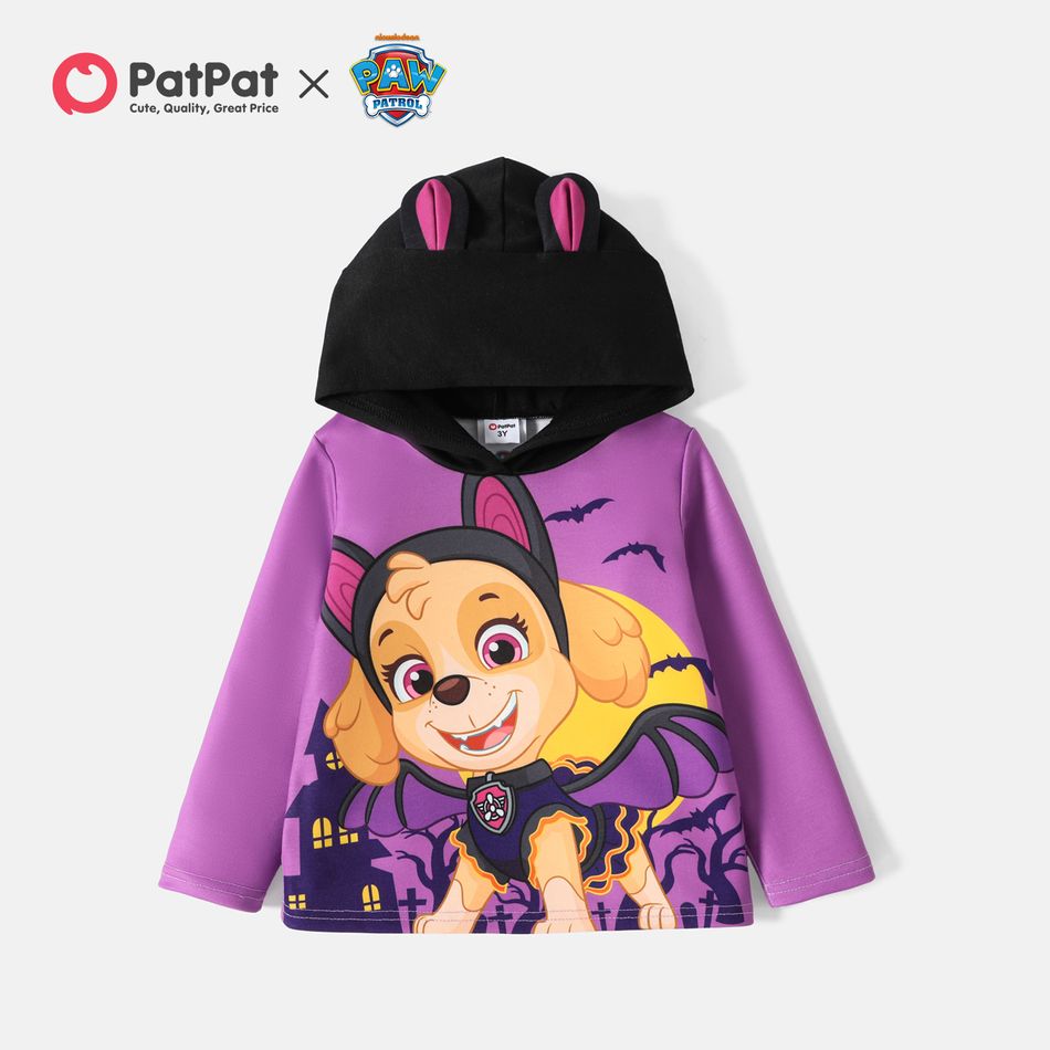 PAW Patrol Toddler Girl Halloween Graphic Purple Hoodie Sweatshirt Purple big image 2