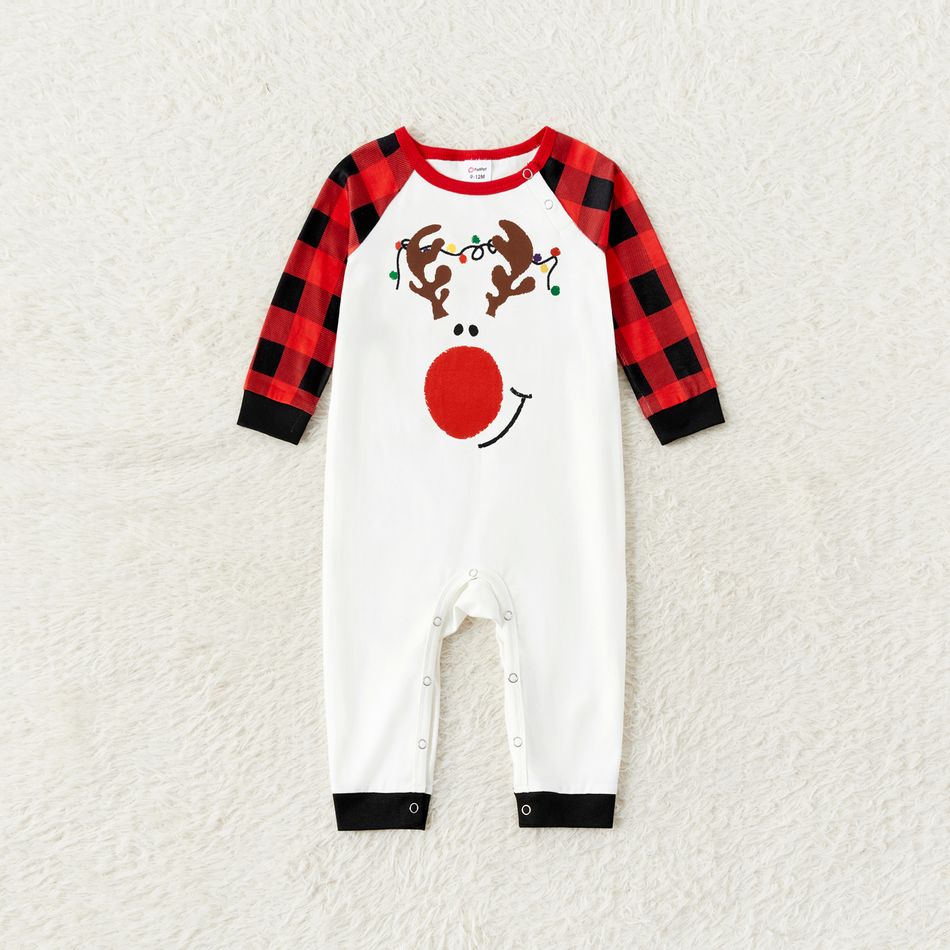 Natal Look de família Manga comprida Conjuntos de roupa para a família Pijamas (Flame Resistant) vermelho preto big image 10
