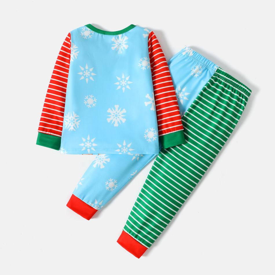 PAW Patrol 2pcs 2pcs Toddler Boy/Girl Christmas Striped Colorblock Long-sleeve Tee and Pants Set REDWHITE big image 3