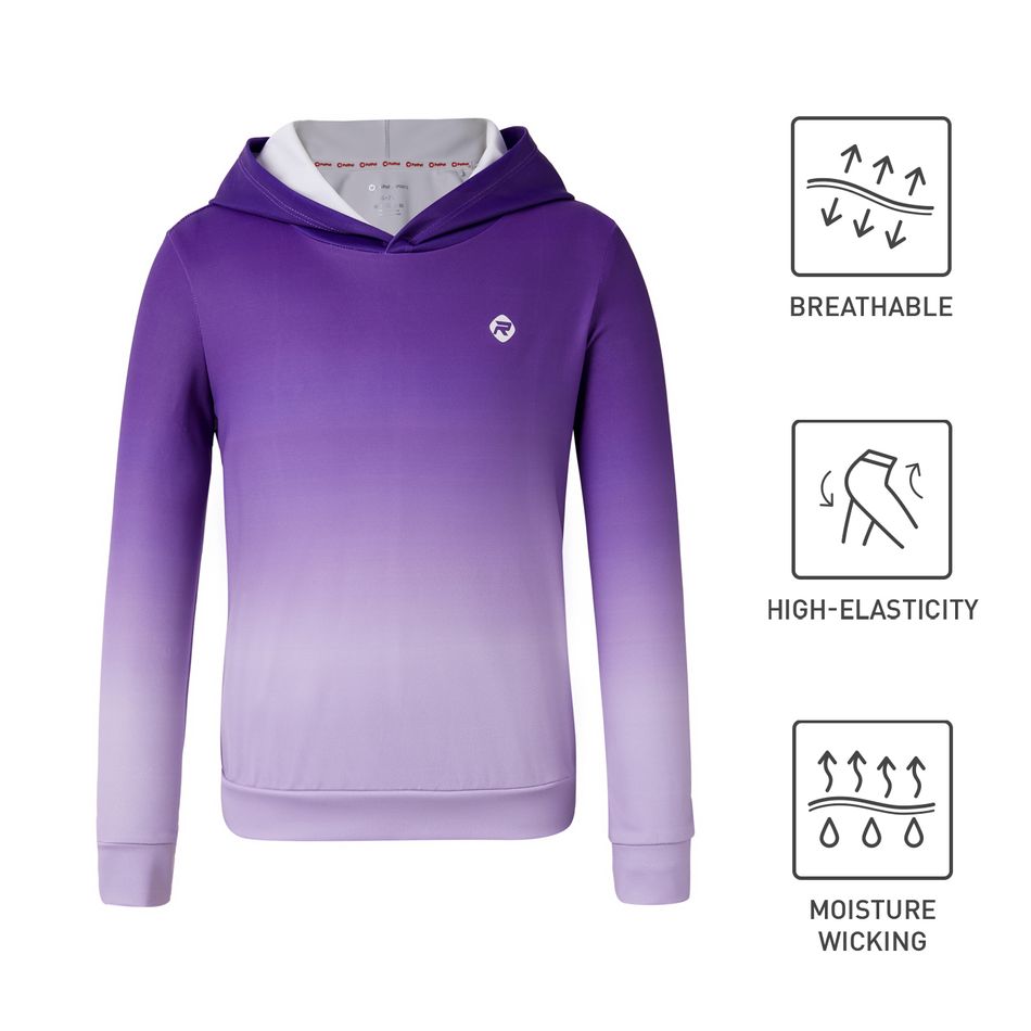 Activewear Kid Boy/Kid Girl Gradient Color Hoodie Sweatshirt bluishviolet big image 1
