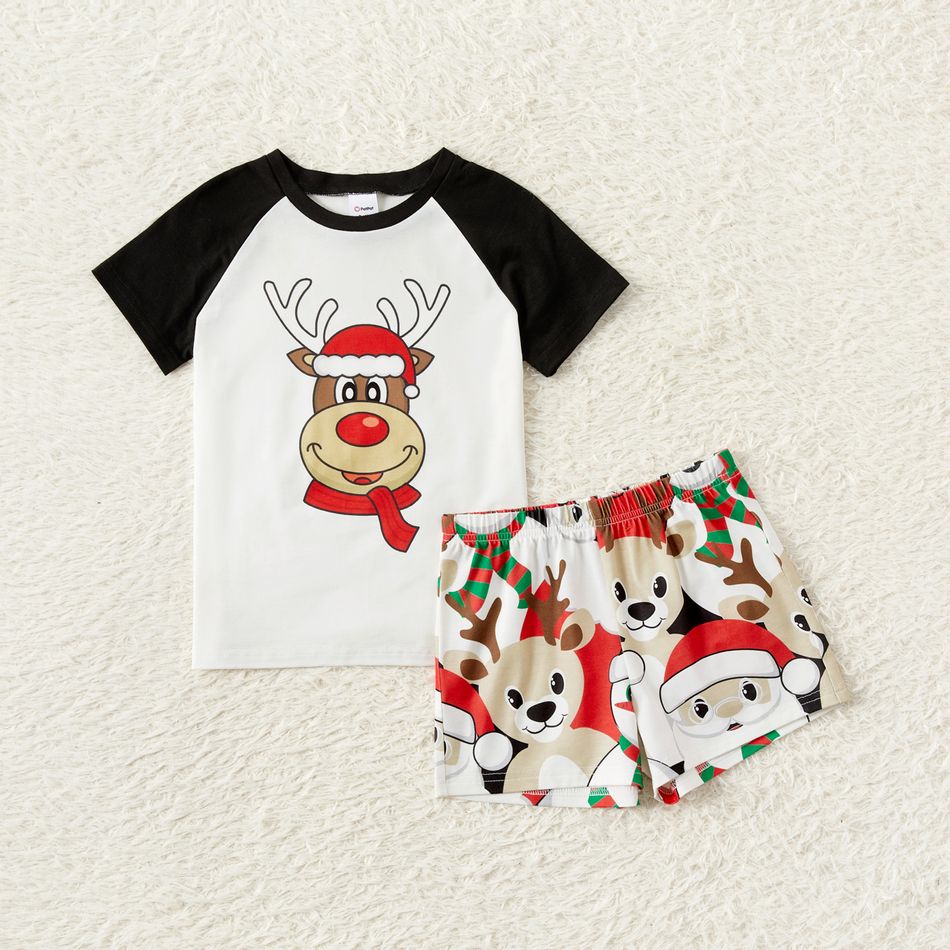 Christmas Family Matching Short-sleeve Graphic Tee & Shorts Pajamas Sets (Flame Resistant) Colorful big image 8