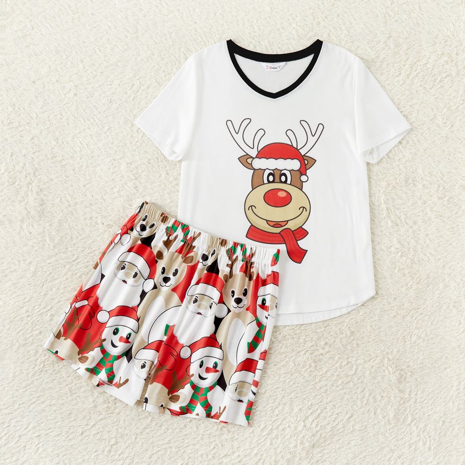 Christmas Family Matching Short-sleeve Graphic Tee & Shorts Pajamas Sets (Flame Resistant) Colorful big image 6