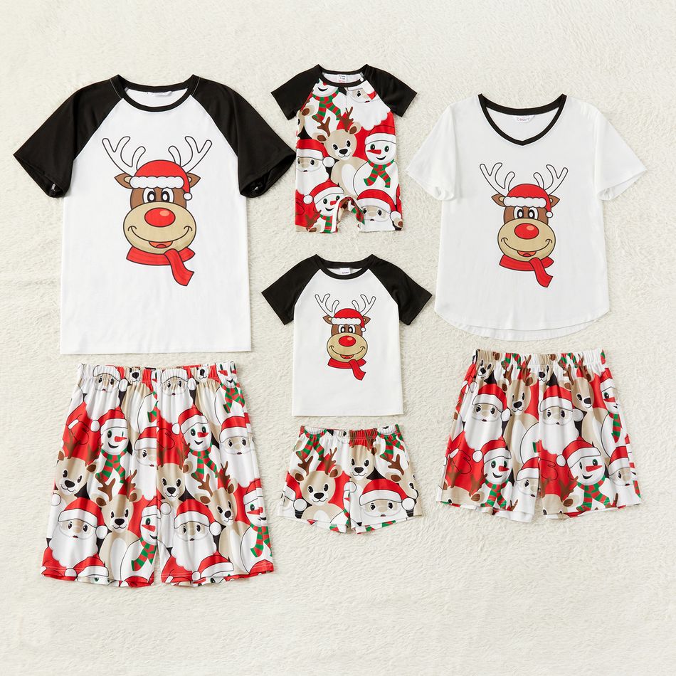 Natal Look de família Manga curta Conjuntos de roupa para a família Pijamas (Flame Resistant) colorido