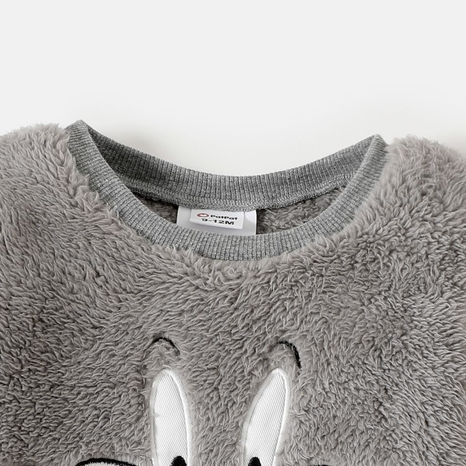 Looney Tunes Bébé Unisexe Animaux Enfantin Manches longues Sweat-shirt Gris big image 3