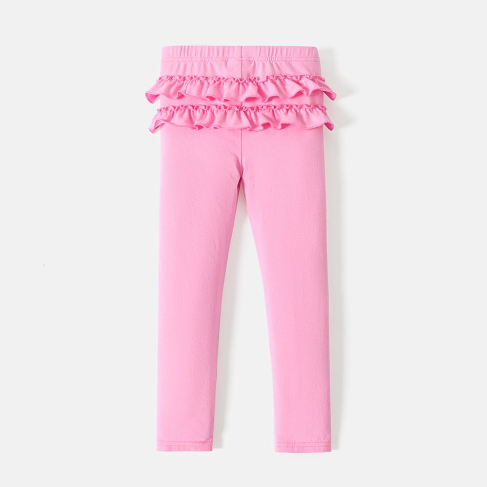PAW Patrol Toddler Girl Ruffled Elasticized Cotton Leggings Pink big image 3