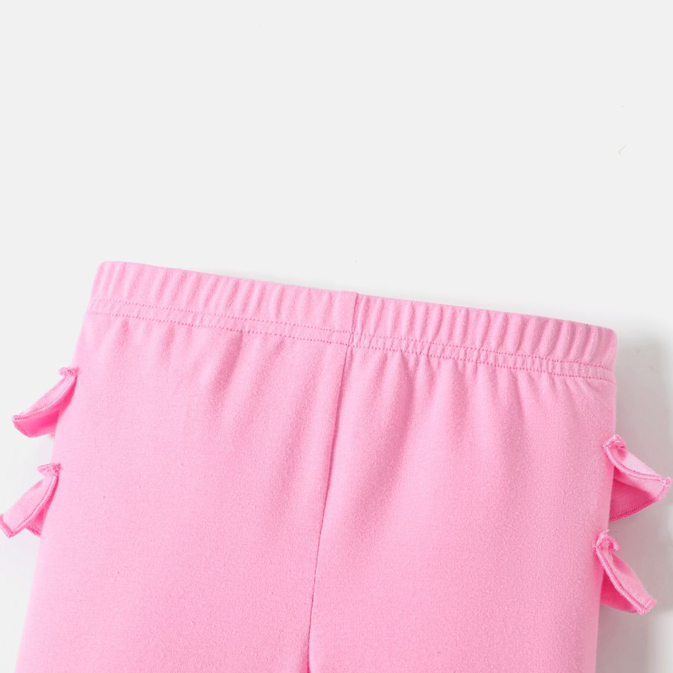 PAW Patrol Toddler Girl Ruffled Elasticized Cotton Leggings Pink big image 5