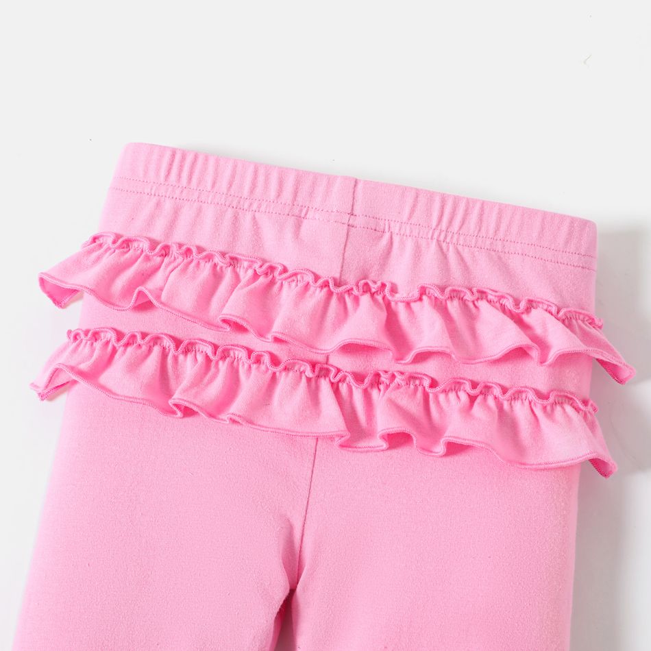 PAW Patrol Toddler Girl Ruffled Elasticized Cotton Leggings Pink big image 4