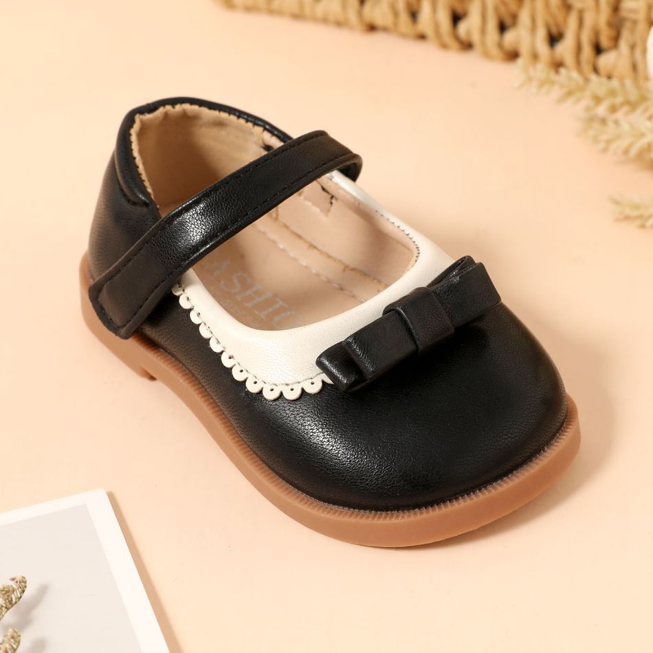 Kleinkinder Mädchen Lässig Unifarben Kunstlederschuhe schwarz big image 3
